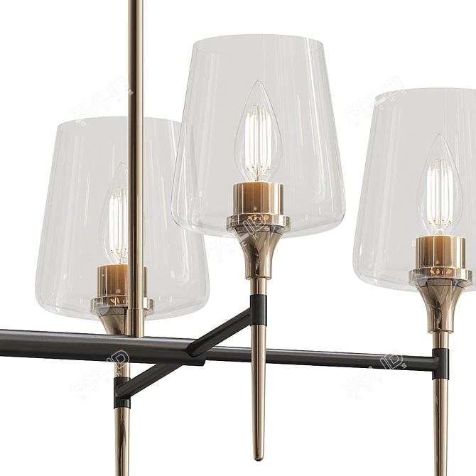 Contemporary LED Island Pendant Light 3D model image 1