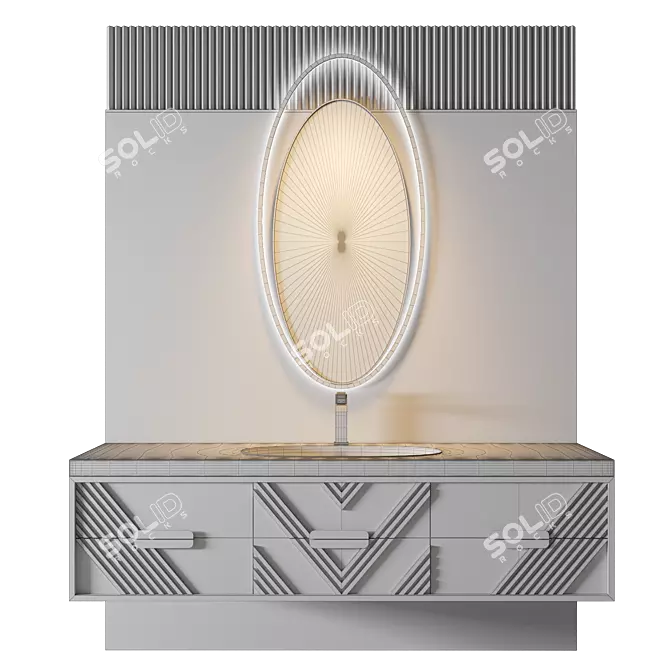 Luxury Bathroom 3D Model Kit 3D model image 2