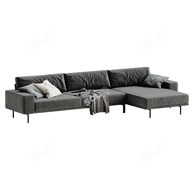 Modern 3D Max Piu Sofa 3D model image 12