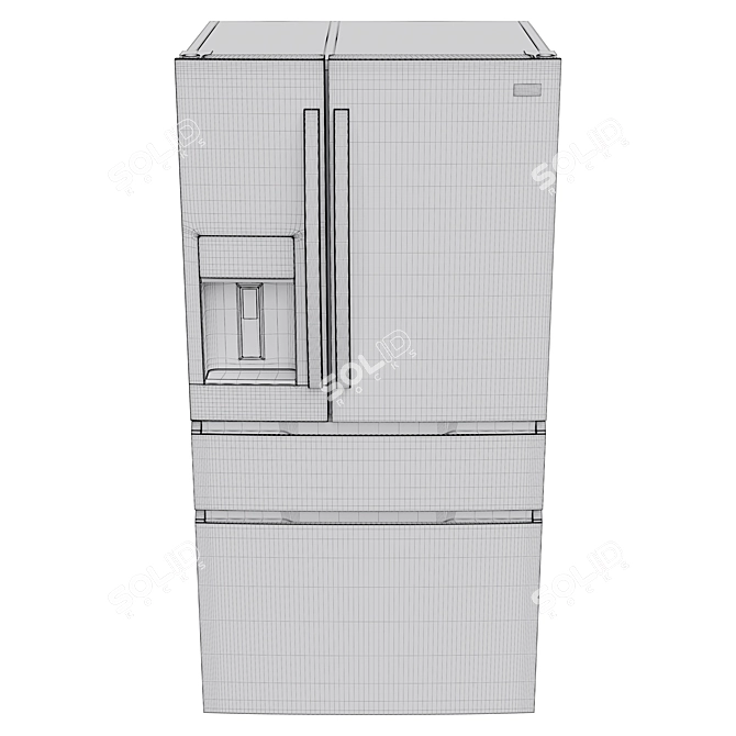 Frigidaire 4-Door French Door Refrigerator 3D model image 9