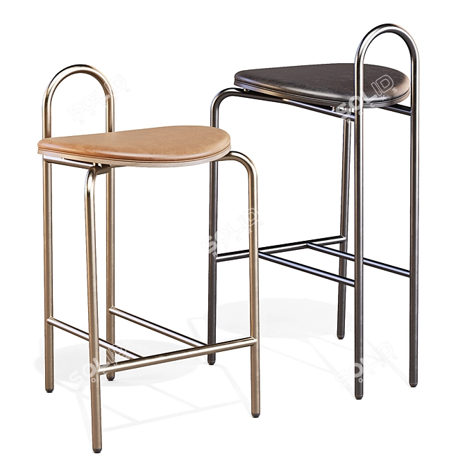 Michelle Arc Counter Stool 3D model image 1