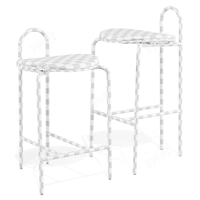 Michelle Arc Counter Stool 3D model image 6