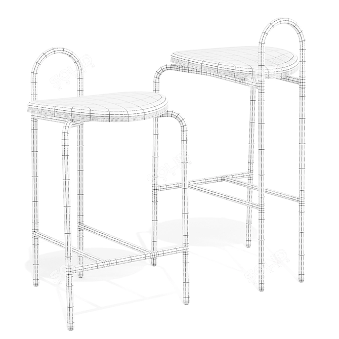 Michelle Arc Counter Stool 3D model image 7