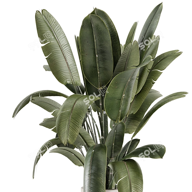 Handmade Metal Pot Indoor Plants 3D model image 5