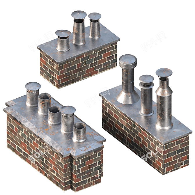 3D Chimney Ventilation Model 3D model image 1