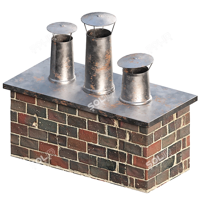 3D Chimney Ventilation Model 3D model image 4