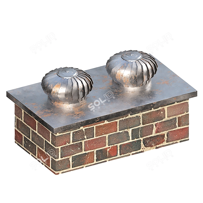 Top-Notch Chimney Ventilation Kit 3D model image 2