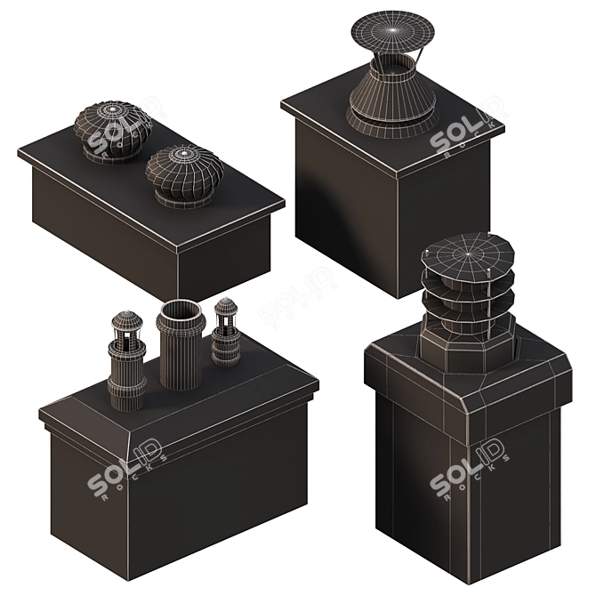 Top-Notch Chimney Ventilation Kit 3D model image 3