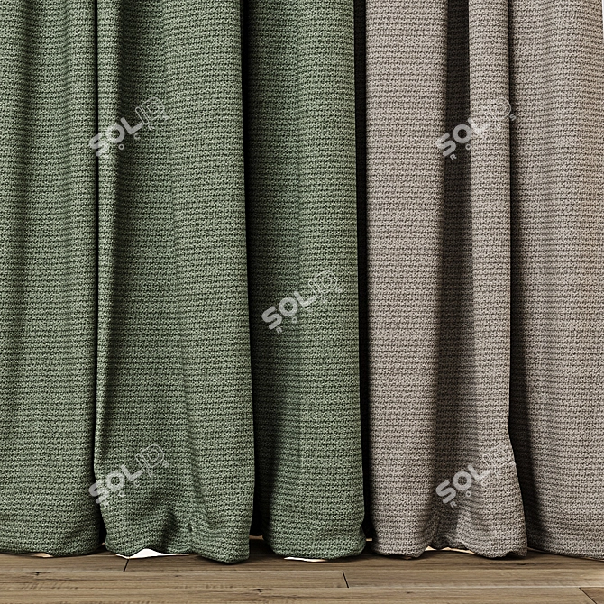 Curtain Model Bundle Set 3D model image 1