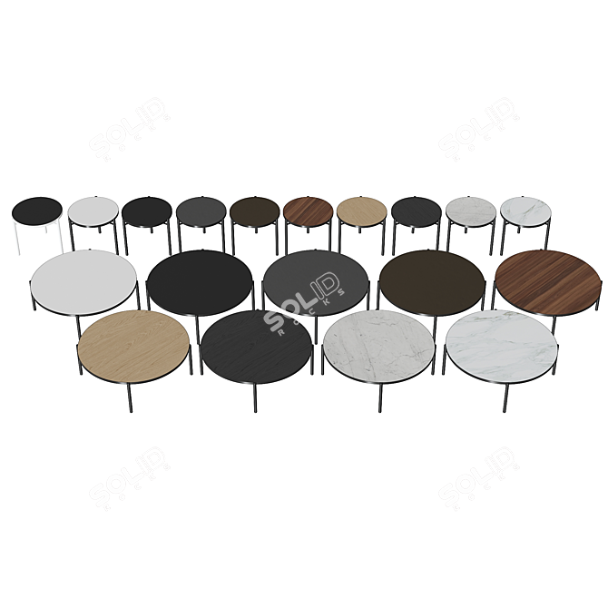 Ross Gardam Noon Table Collection 3D model image 5