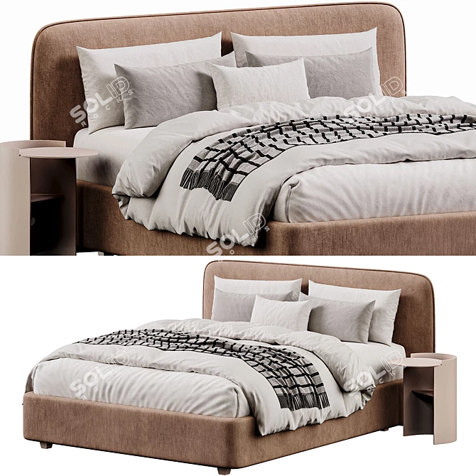 Barry Bed with Storage: Modern Design 3D model image 2