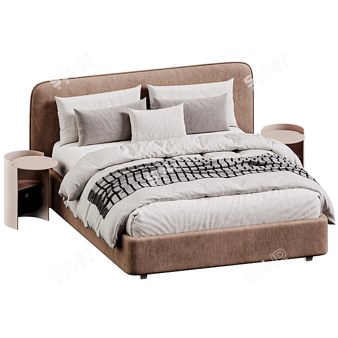 Barry Bed with Storage: Modern Design 3D model image 4