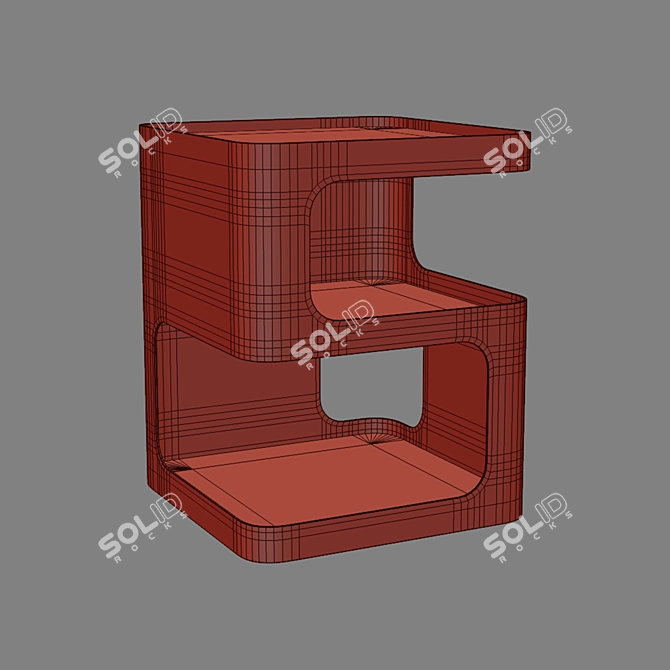 Brum Bedside Table 40x40x50 cm 3D model image 3