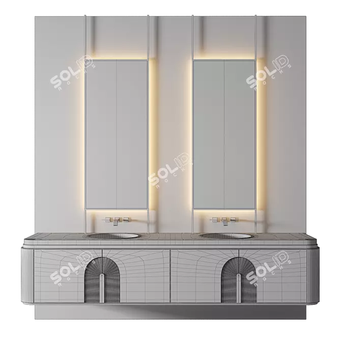 Luxury Bathroom 3D Model Kit 3D model image 2