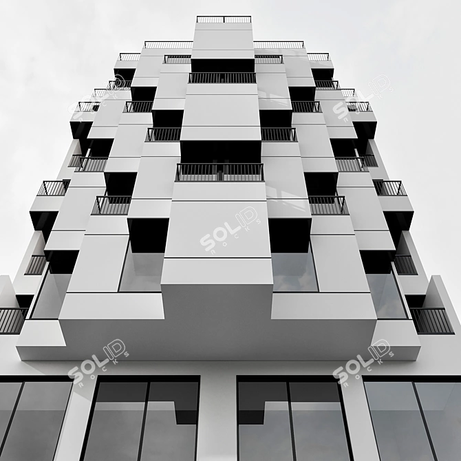 Detailed Building Model No108 3D model image 4