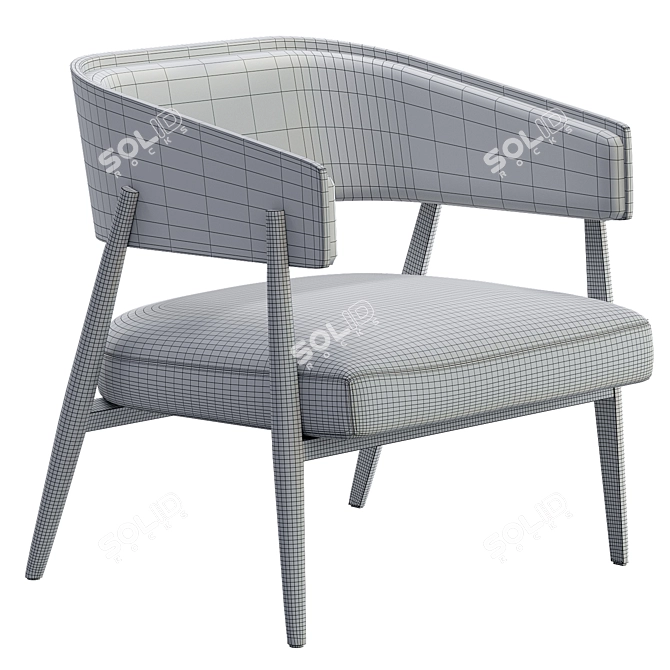 Contemporary Aria Chair Ensemble 3D model image 5