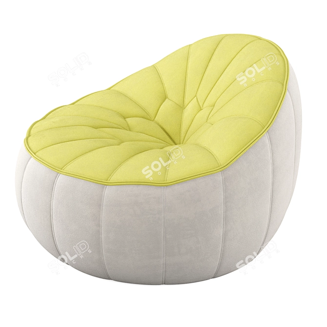 Ligne Roset Armchair Set: Ottoman 3D model image 3