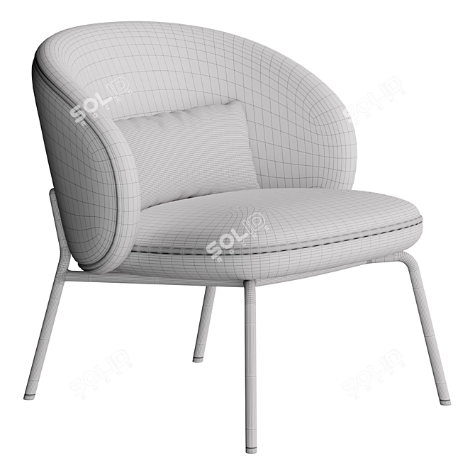 Boconcept Princeton Lounge Chair, Modern Comfort 3D model image 7