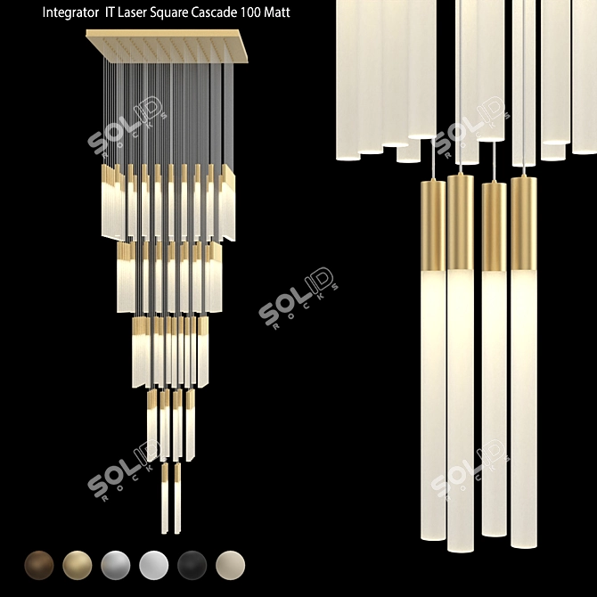 Modern Cascade Pendant LightFixture 3D model image 1