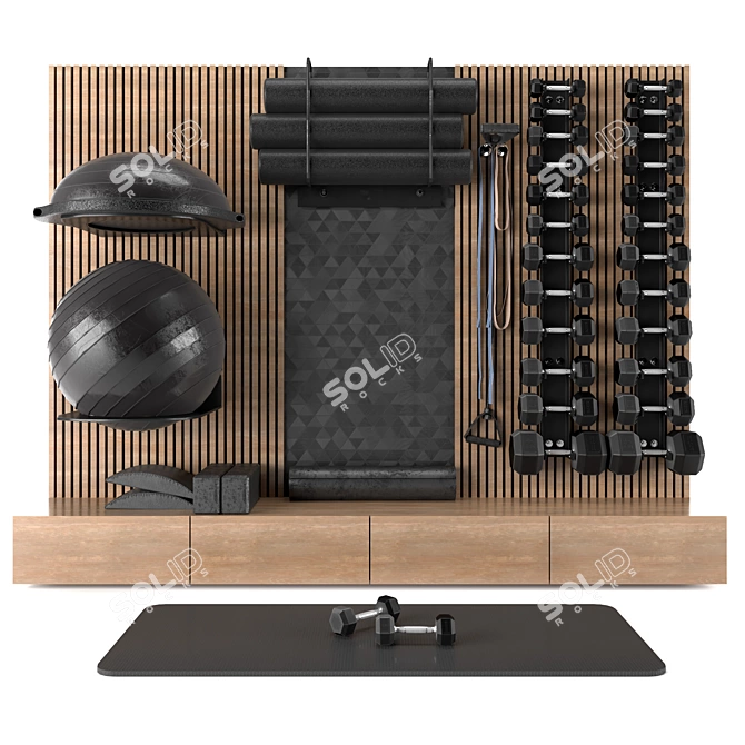 Fitness Home Decor Set 51 3D model image 1