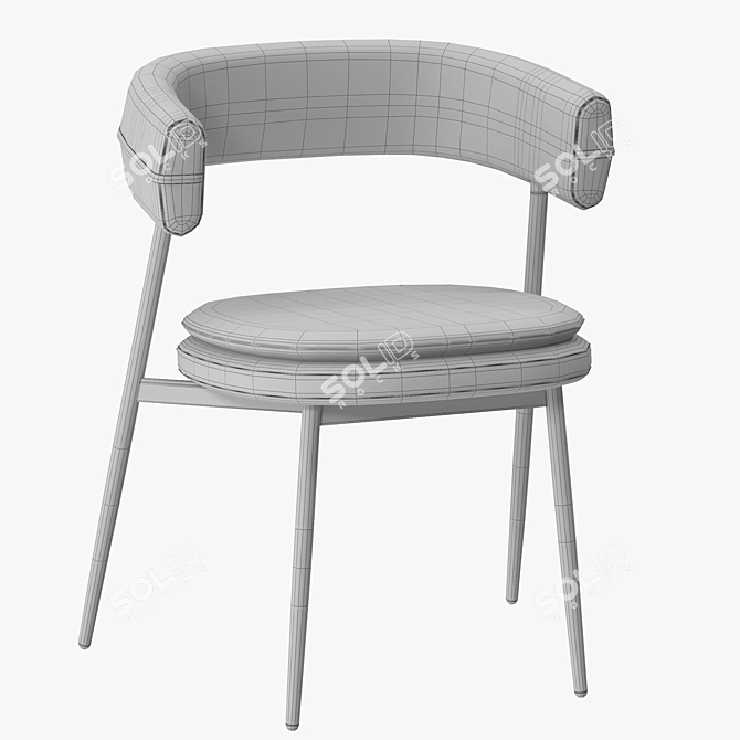 Elegant Nena Chair Zanotta 3D model image 5