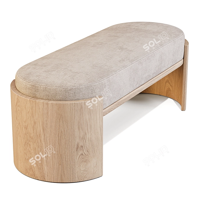 Parla Hug Bench: Lounge Relaxation 3D model image 2