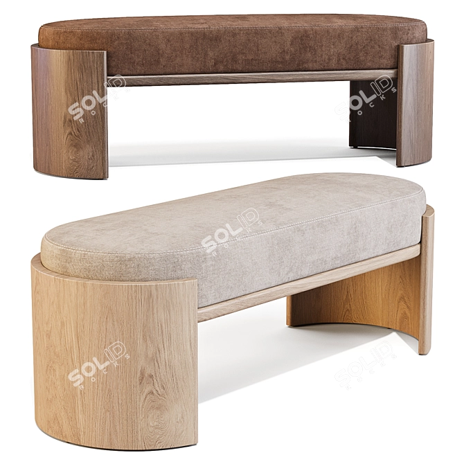 Parla Hug Bench: Lounge Relaxation 3D model image 4