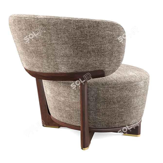 Luxury Lounge Armchair - 3D Model 3D model image 3