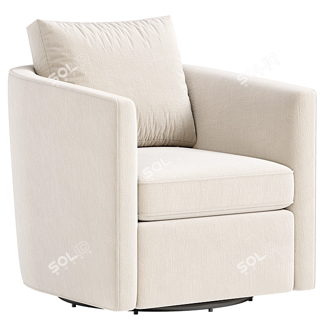 Modern Swivel Accent Chair - 2015 3D model image 2