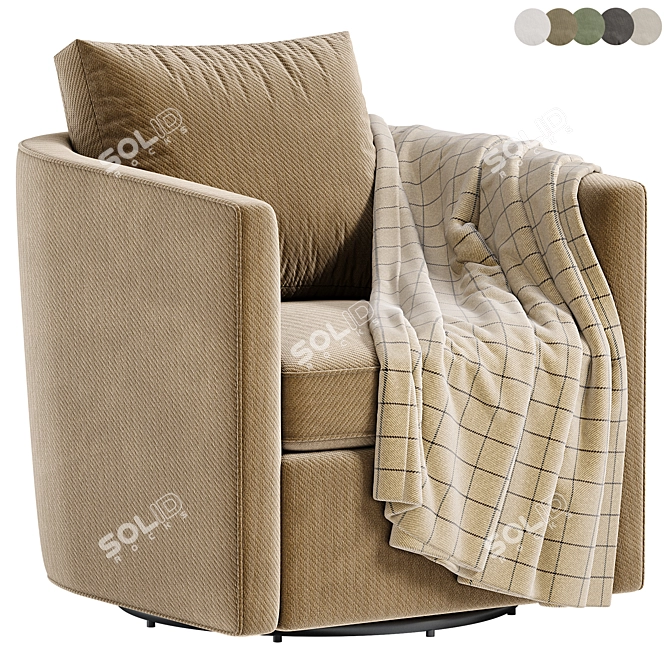 Modern Swivel Accent Chair - 2015 3D model image 4