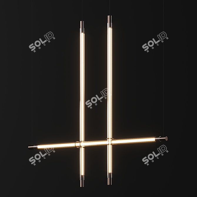 Contemporary Glass Pendant Lamp 3D model image 3