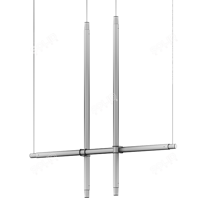 Contemporary Glass Pendant Lamp 3D model image 5