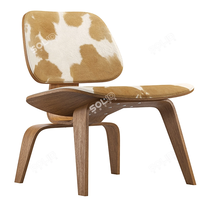 Eames LCW Lounge Chair - Materials: Ash Plywood 3D model image 2