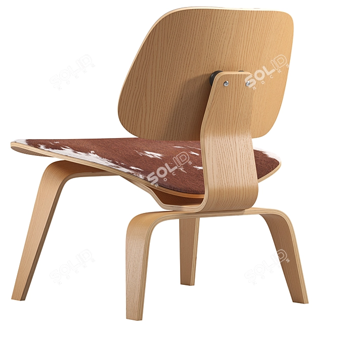 Eames LCW Lounge Chair - Materials: Ash Plywood 3D model image 3