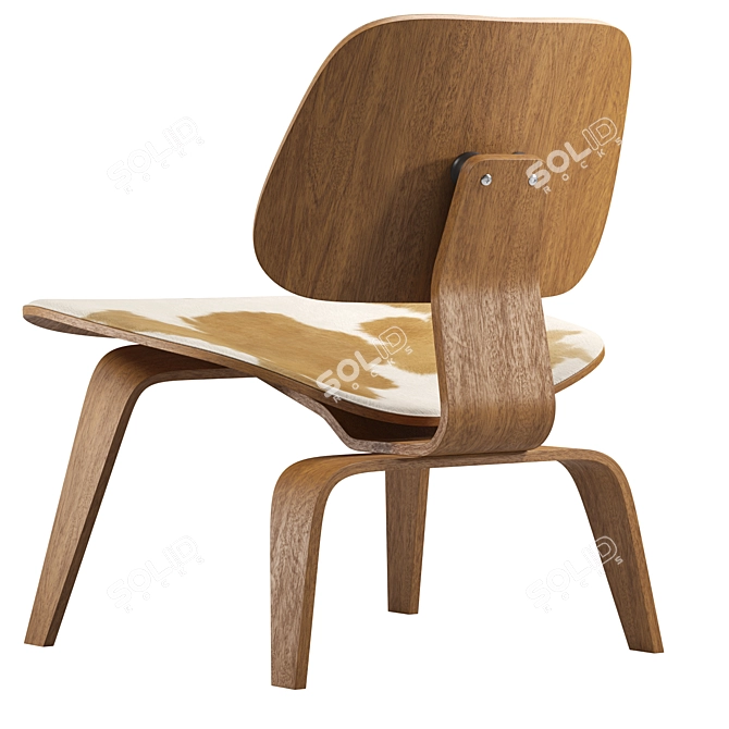 Eames LCW Lounge Chair - Materials: Ash Plywood 3D model image 4