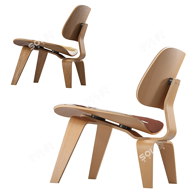 Eames LCW Lounge Chair - Materials: Ash Plywood 3D model image 6