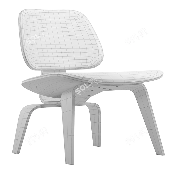 Eames LCW Lounge Chair - Materials: Ash Plywood 3D model image 7