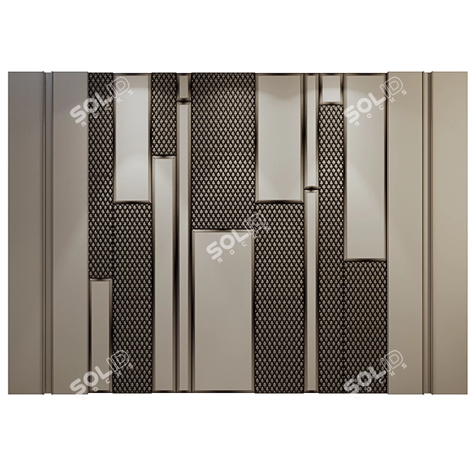 Modern 3D Wall Panel Decor 3D model image 3