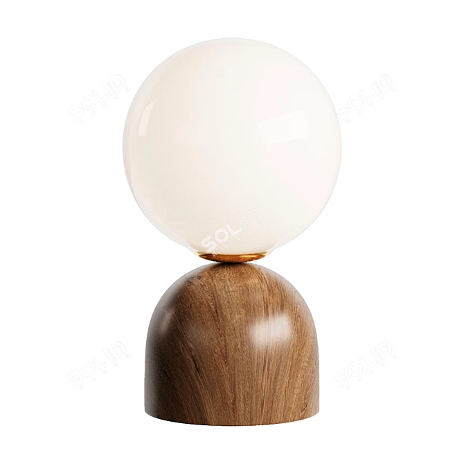 Contemporary Wood Knuckle Table Lamp 3D model image 1