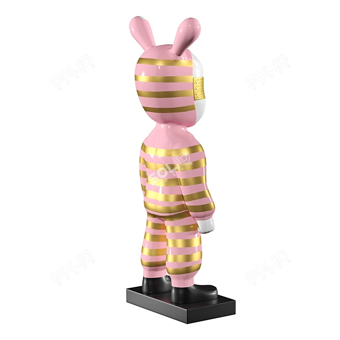 Title: Bandit Polymeric Designer Statue 3D model image 4