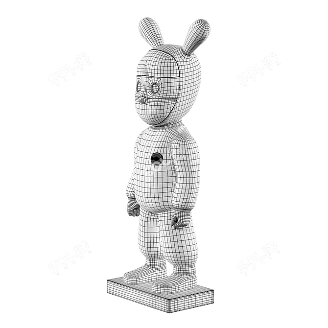 Title: Bandit Polymeric Designer Statue 3D model image 7