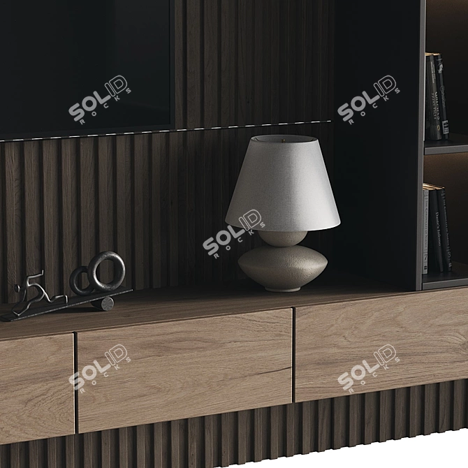 Modern TV Wall Unit Design 3D model image 3