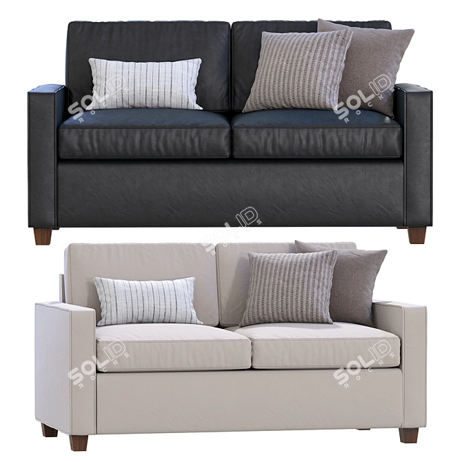 Modern Henry Sofa, West Elm 3D model image 1