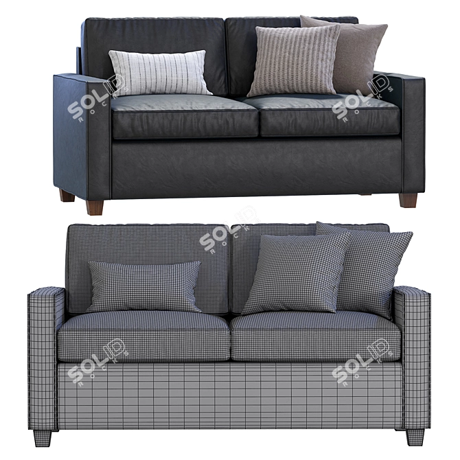 Modern Henry Sofa, West Elm 3D model image 5