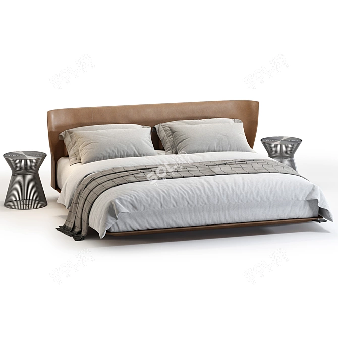 Modern Italian Design Alys Bed 3D model image 3