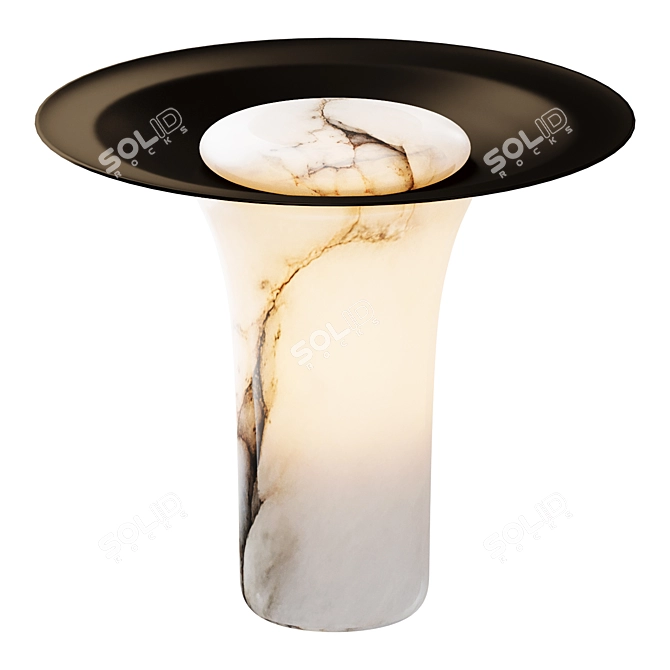 Sleek Headlight Table Lamp 3D model image 1