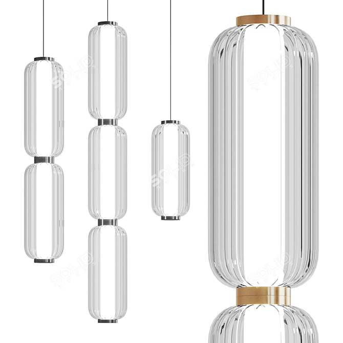 Elma Light Metal Glass Lamp 3D model image 1