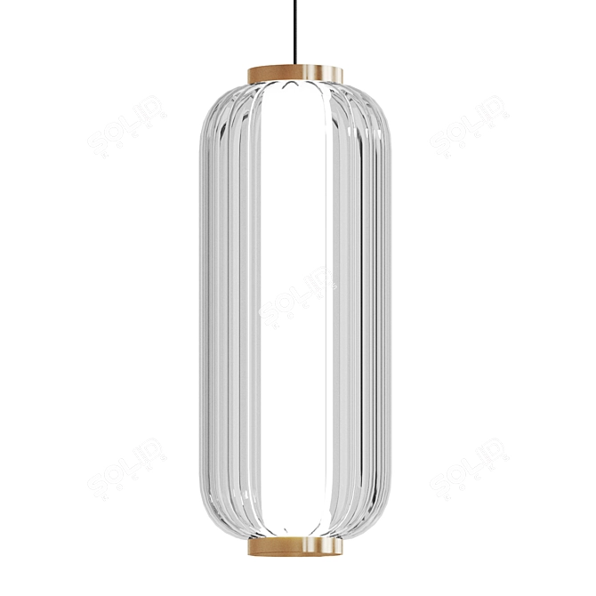 Elma Light Metal Glass Lamp 3D model image 2