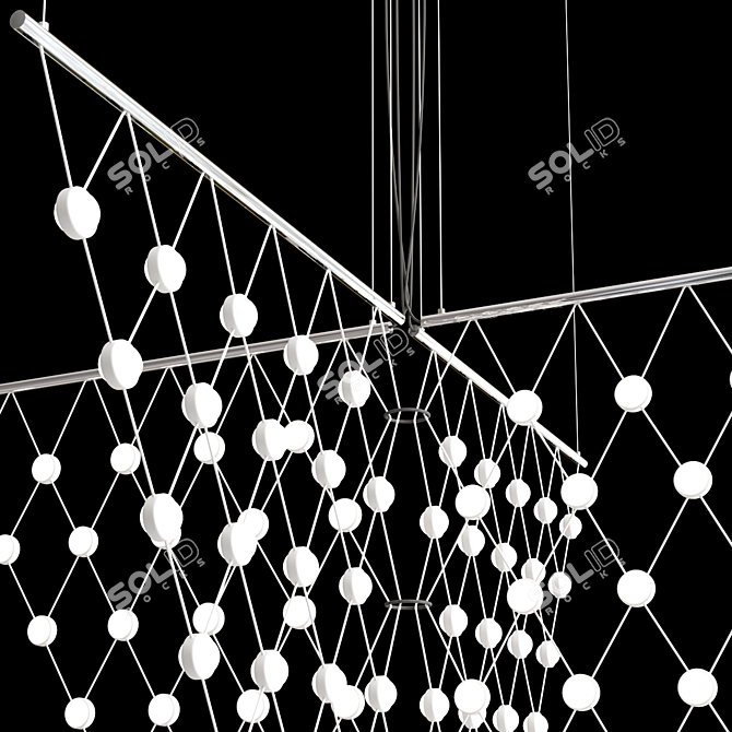 Galactic Arrow LED Chandelier 3D model image 3