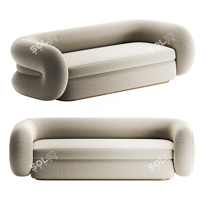 Luxury Eichholtz Cosenza Sofa 3D model image 1